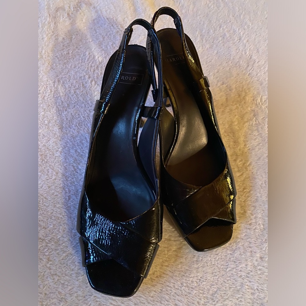 Harold’s Black Patent Leather Heels Sz 8.5